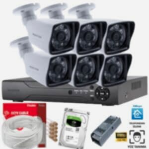 6 Kameralı Paket Güvenlik Kamerası Seti