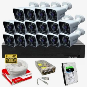16 Kameralı Güvenlik Kamera Seti