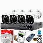 Proton Renkli Gece Görüşlü 4 Kameralı Set