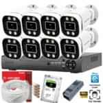 Proton Renkli Gece Görüşlü 8 Kameralı Set