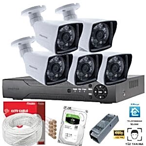 5 Kameralı Set Güvenlik Kamerası