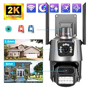 alarmlı sirenli güvenlik kamerası