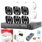 Proton Renkli Gece Görüşlü 6 Kameralı Set